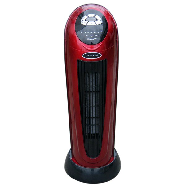 Portable 1,500 Watt Electric Forced Air Tower Heater With Digital Temperature Readout And Oscillating By Optimus