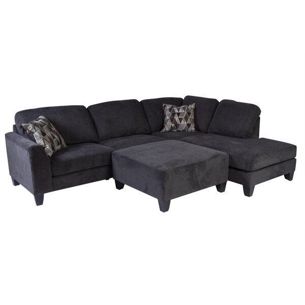 Home & Garden Williar Right Hand Facing Transitional Sectional With Ottoman