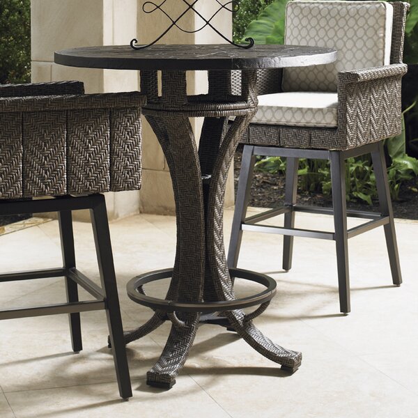Blue Olive Wicker Rattan Bar Table by Tommy Bahama Outdoor
