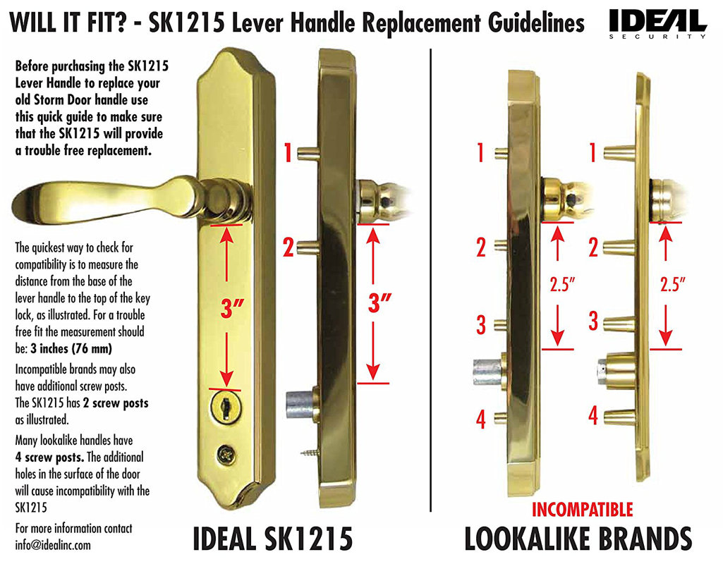 Ideal Security Deluxe Storm Door Handle Set With Deadbolt & Reviews