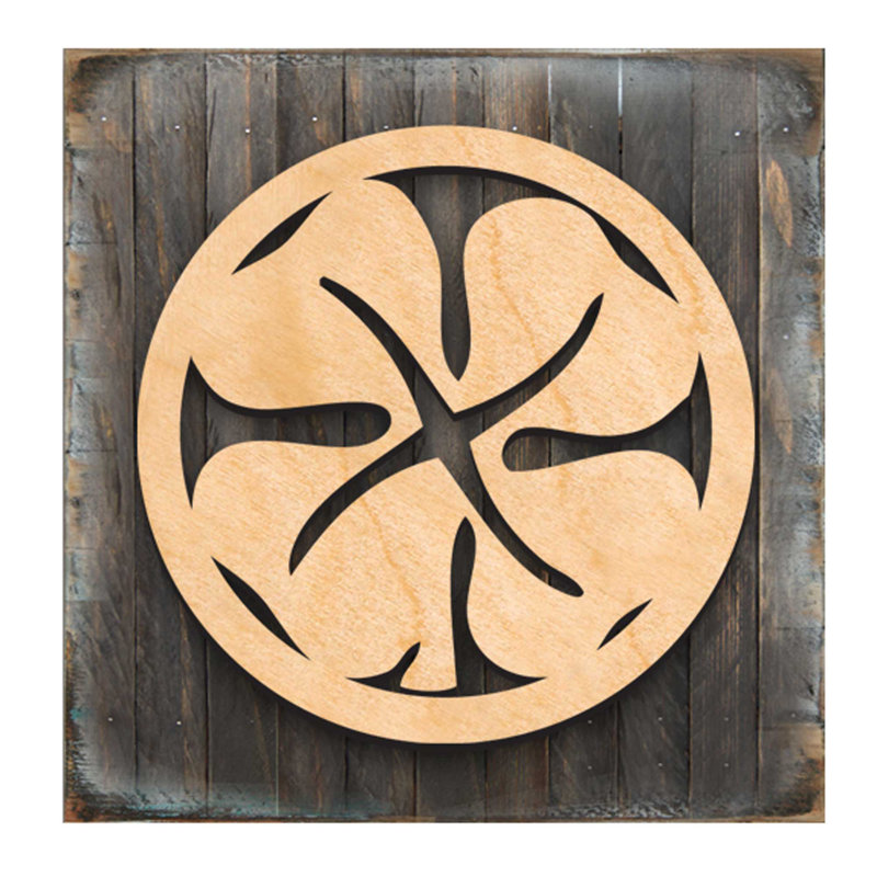 World Menagerie Four Leaf Clover Shamrock Celtic Wood Block Wall Four Leaf Clover Shamrock Celtic