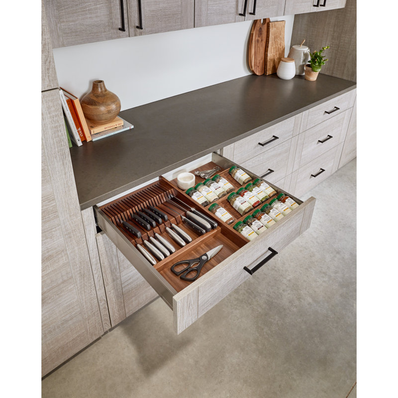 Rev A Shelf Wood Spice Adjustable Drawer Organizer Wayfair