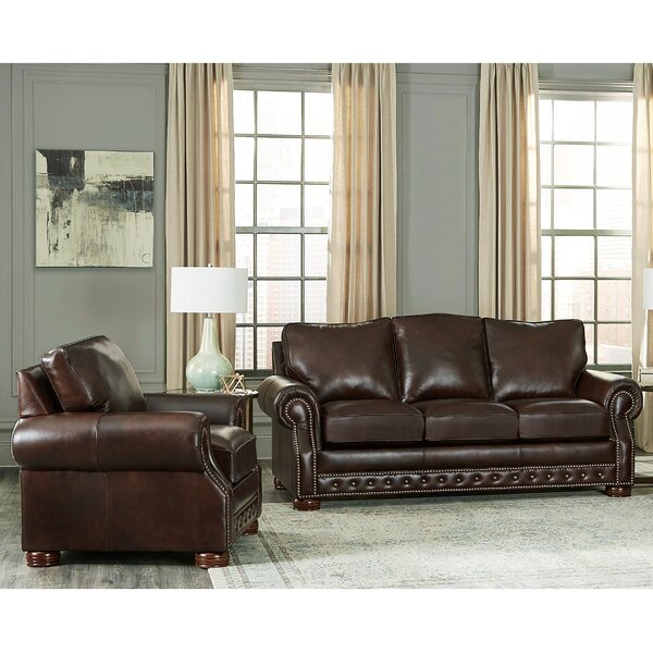 Pelaez 2 Piece Leather Living Room Set By Canora Grey