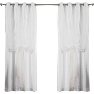 Mix and Match Tulle Semi-Sheer Grommet Curtain Panels (Set of 2)