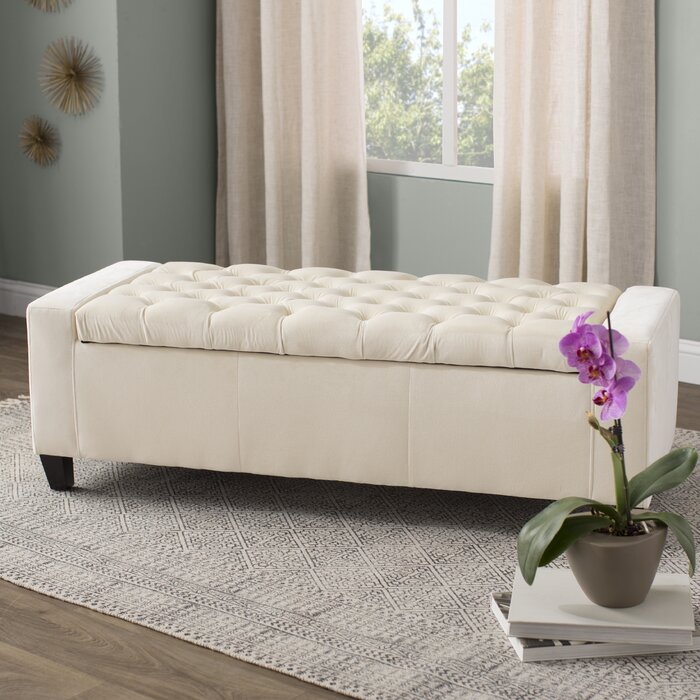 Ilchester Upholstered Flip Top Storage Bench