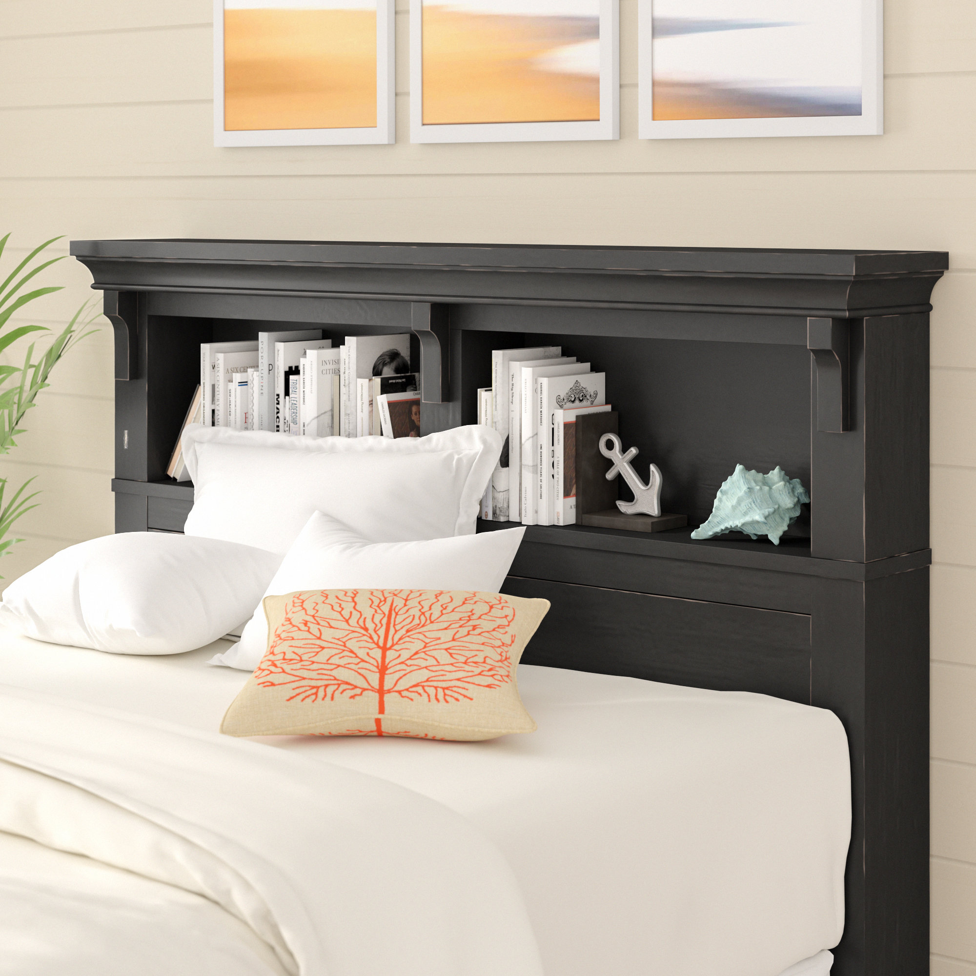 Longs Tides Jenifry Bookcase Headboard Wayfair
