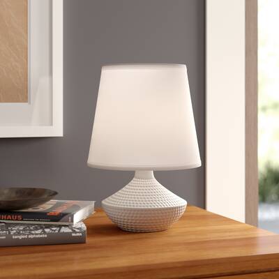 Your Zone 15 Peace Lamp Shade White Base Small Desk Bedside