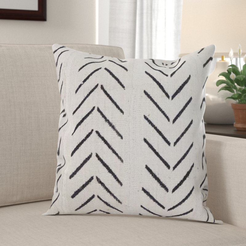 Foundry Select Newfolden Arrow Chevron Print Cotton Throw Pillow