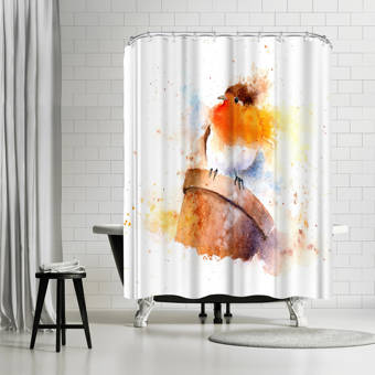 East Urban Home Elena Oneill Fox Circle Single Shower Curtain Wayfair