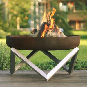 Memel Stainless Steel Wood Burning Fire Pit