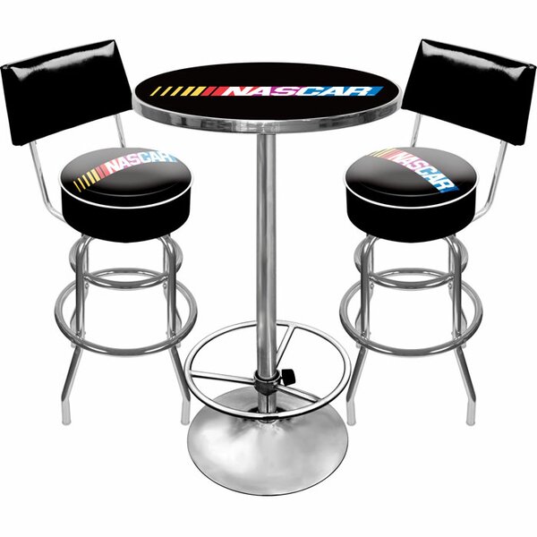 NASCAR Game Room 3 Piece Pub Table Set by Trademark Global