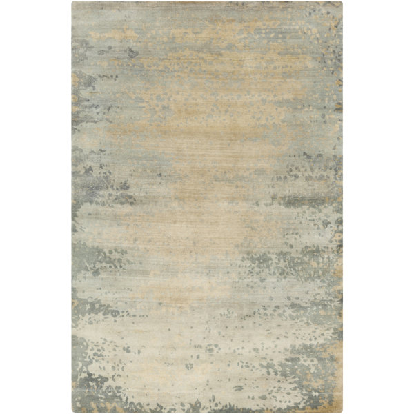 Siobhan Hand-Knotted Light Gray Area Rug by 17 Stories