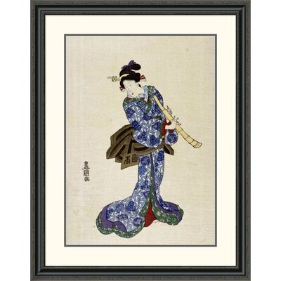 'Shakuhachi' by Utagawa Toyokuni Framed Painting Print Global Gallery Size: 40