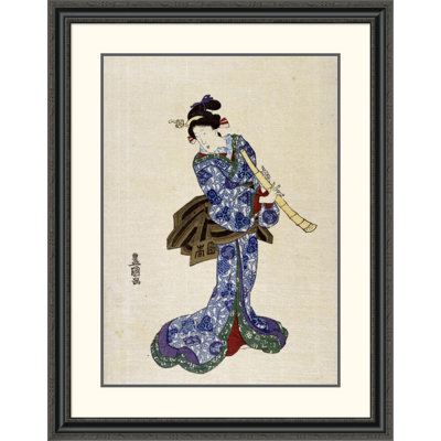 'Shakuhachi' by Utagawa Toyokuni Framed Painting Print Global Gallery Size: 40