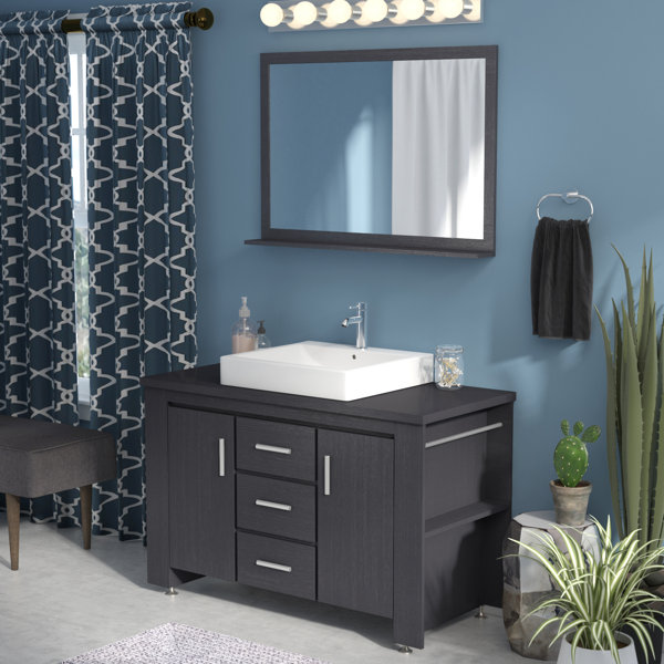 Blaser 48 Single Bathroom Vanity Set with Mirror by Wade Logan