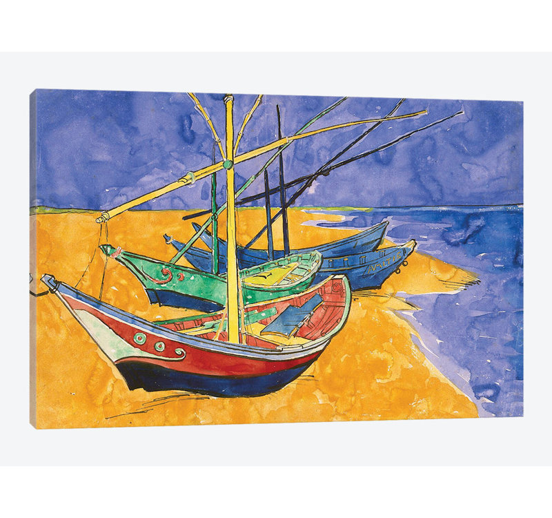 East Urban Home Fishing Boats On The Beach By Vincent Van Gogh