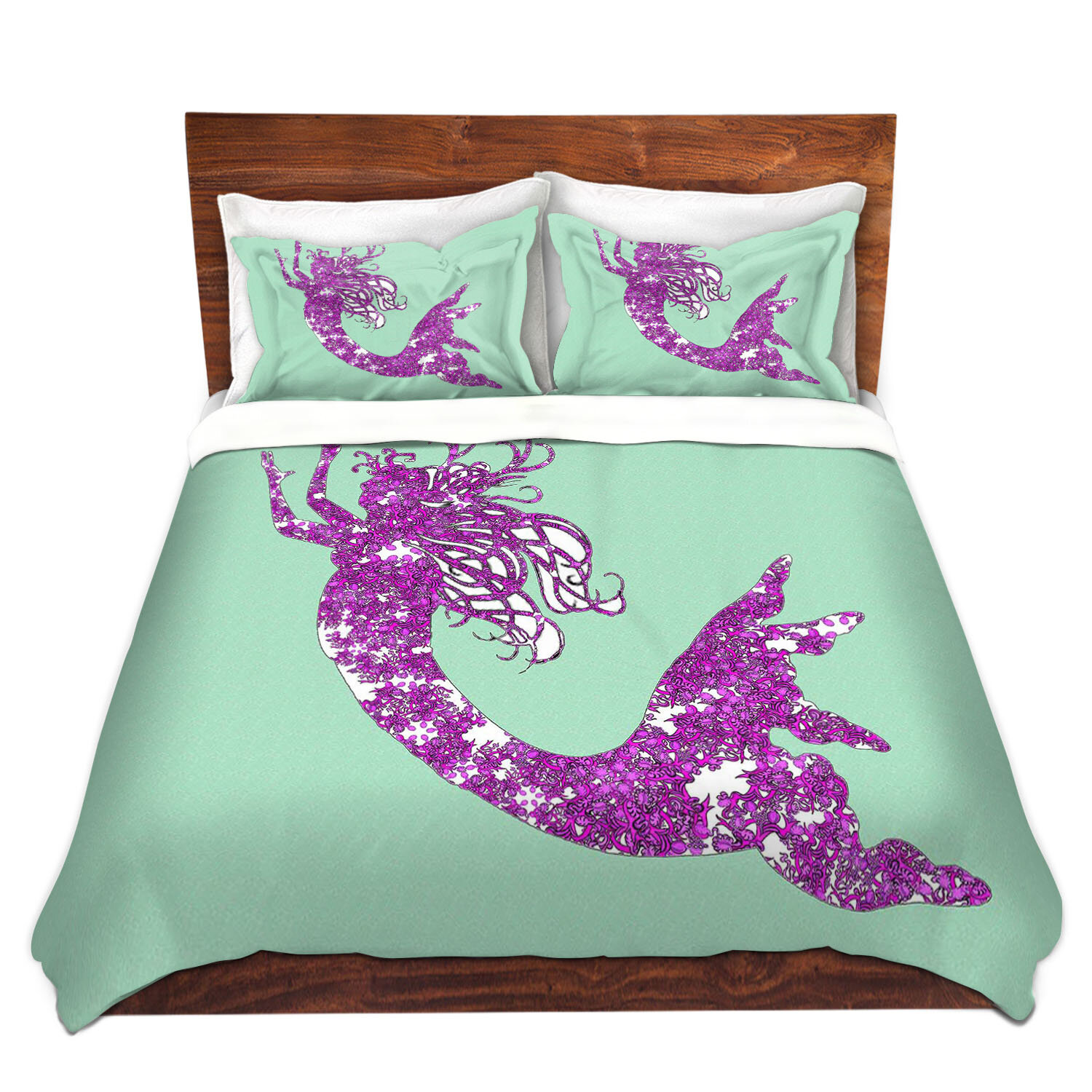 Zoomie Kids Devizes Susie Kunzelman Mermaid Ii Mint Purple