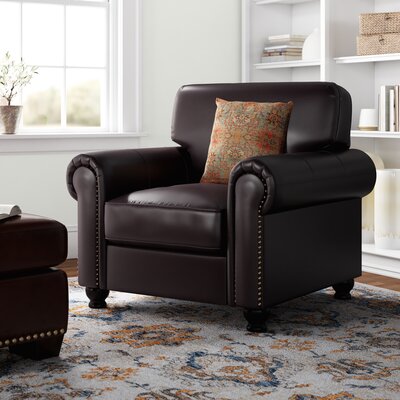Brown Leather Leather Chairs You'll Love in 2020 | Wayfair