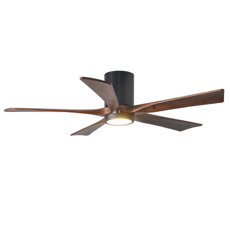 52 Bernard Flushmount Light Kit 5 Blade Led Ceiling Fan With Remote