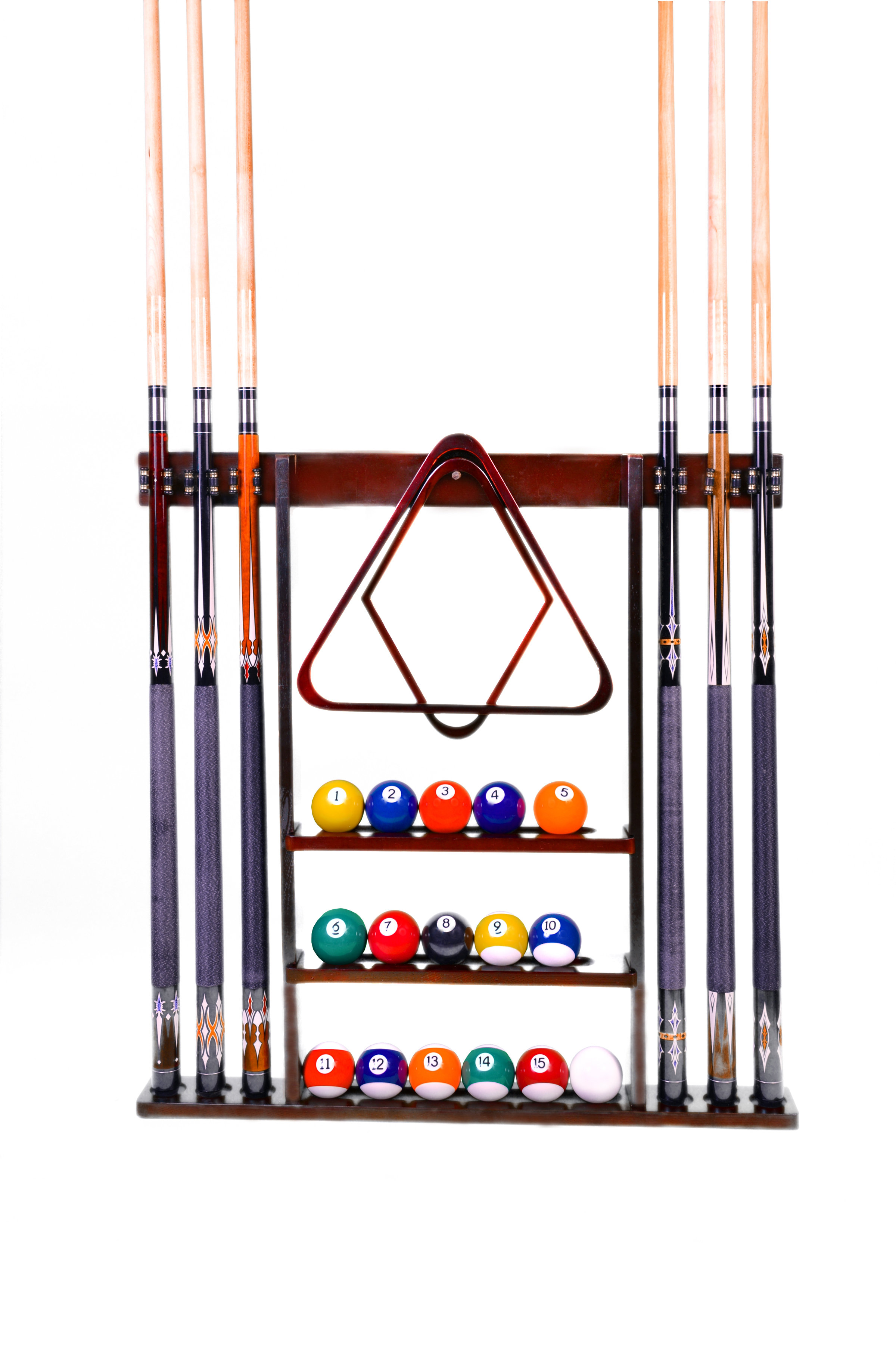 Iszy Billiards 6 Cue Wall Rack Reviews Wayfair Iszy Billiards 6 Cue Wall Rack