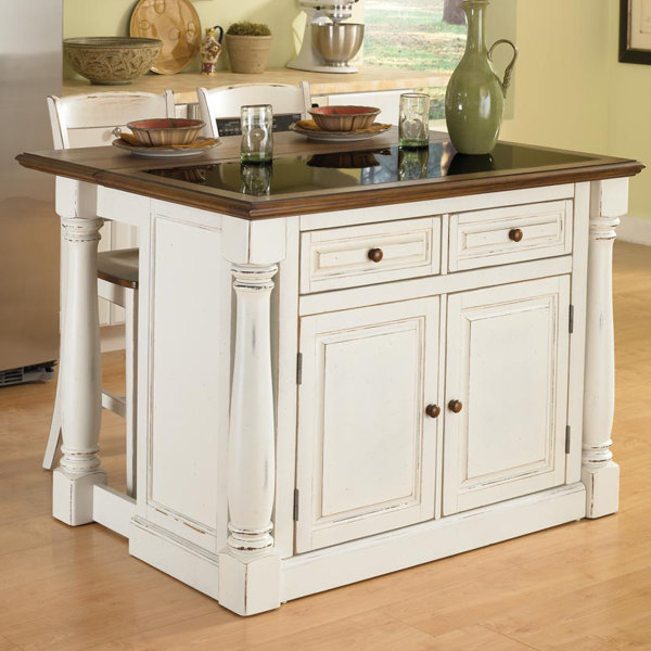 Giulia Traditional Kitchen Island Set With Granite Top By Laurel Foundry Modern Farmhouse Cool