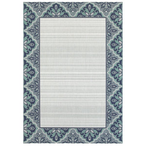 Rockport Blue Indoor/Outdoor Area Rug