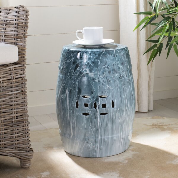 Bellavia Marble Garden Stool by Bay Isle Home