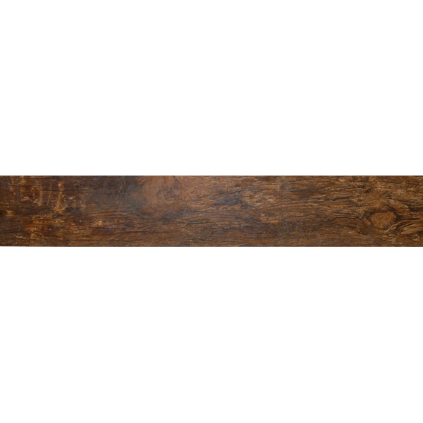 Redwood Mahogany 6 x 36 Porcelain Wood Tile in Glazed Textured by MSI