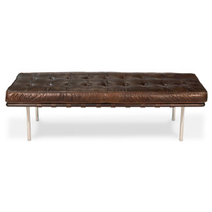 Prince Albert Leather Bench by Sarreid Ltd