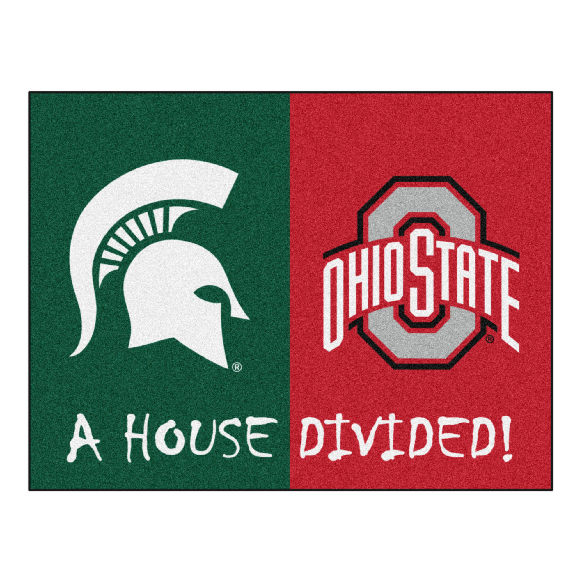 Fanmats House Divided Michigan State Ohio State 42 5 In X