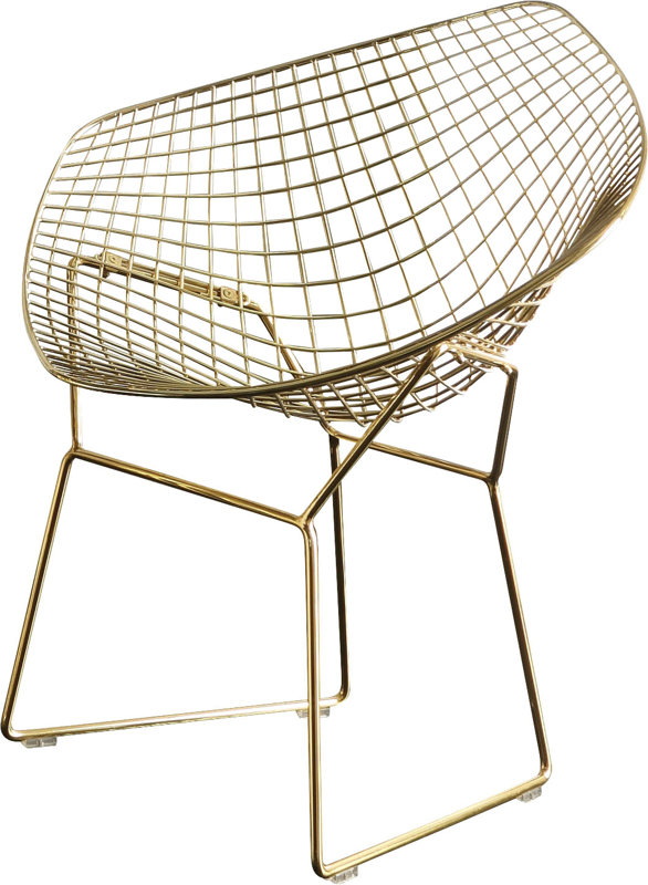 For your Mid-century Modern Decor Room! Wire Side Chair with Bertoia style. #midcenturymodern #wire #chair #diningroomdecor #bohemian