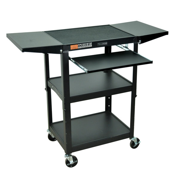 Adjustable Height Workstation and Presentation Center AV Cart by Luxor