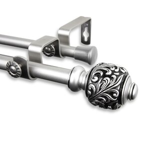 Lamarre Double Curtain Rod and Hardware Set