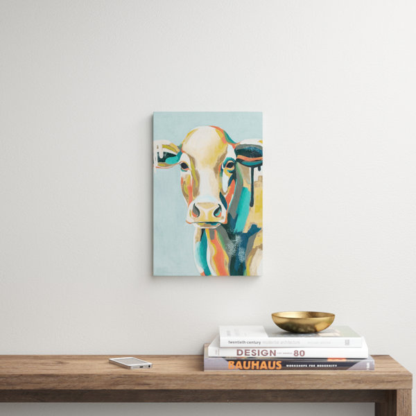 Colorful Cows I By Grace Popp Wrapped Canvas Graphic Art Print
