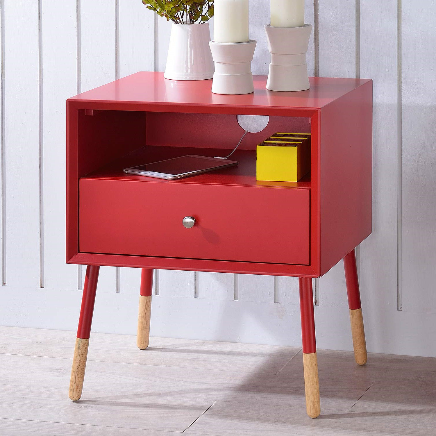 Ivy Bronx Lineville Contemporary 1 Drawer Nightstand Wayfair Ca