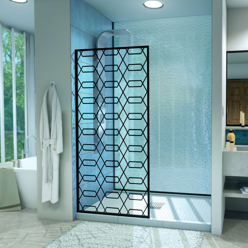 Dreamline Linea Maze 22 W X 72 H Screen Frameless Fixed Glass Panel With Clear Max Technology Wayfair