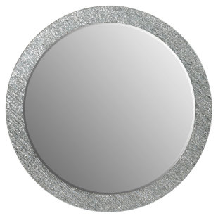 Modern Contemporary 36 Inch Round Mirror Allmodern Point Reyes Molten Round Wall Mirror