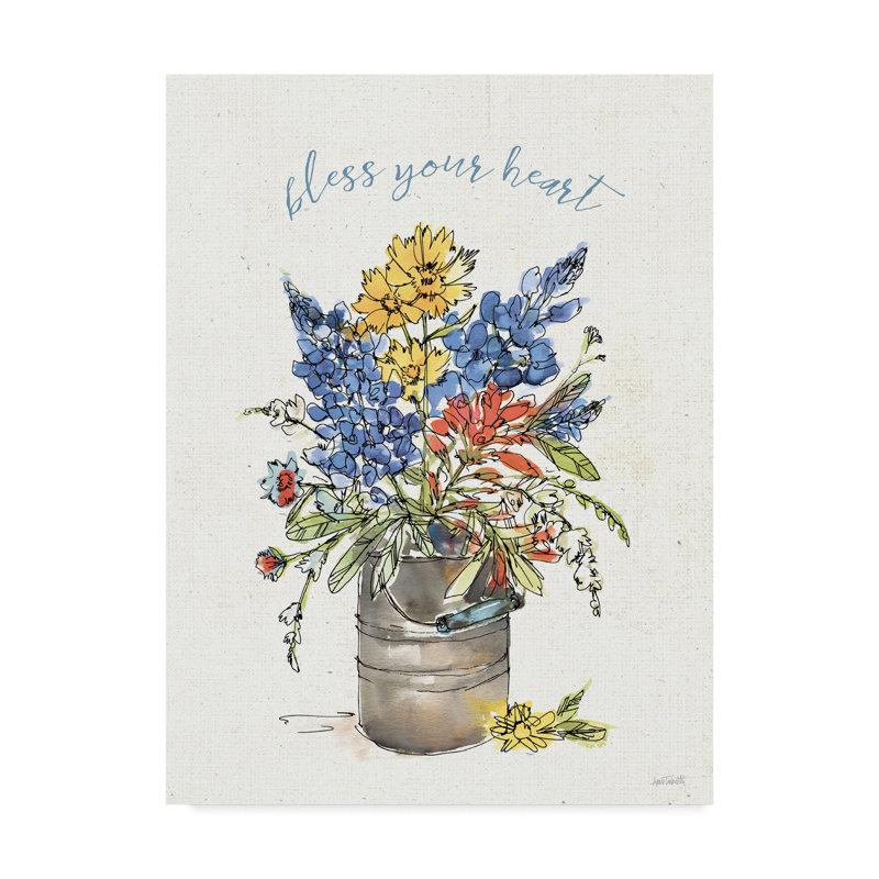 East Urban Home Texas Bluebonnet I Graphic Art Print On Wrapped