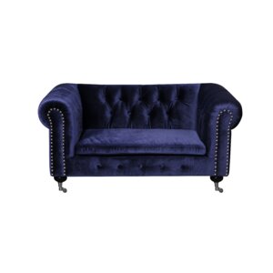Claire Dog Sofa with Steel Hardware and Casters