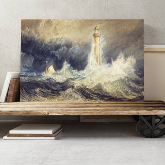 J M W Turner /'Bell Rock Lighthouse/' Canvas Art 30/" x 22/"