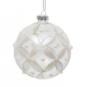 Petals and Pearl Ball Ornament