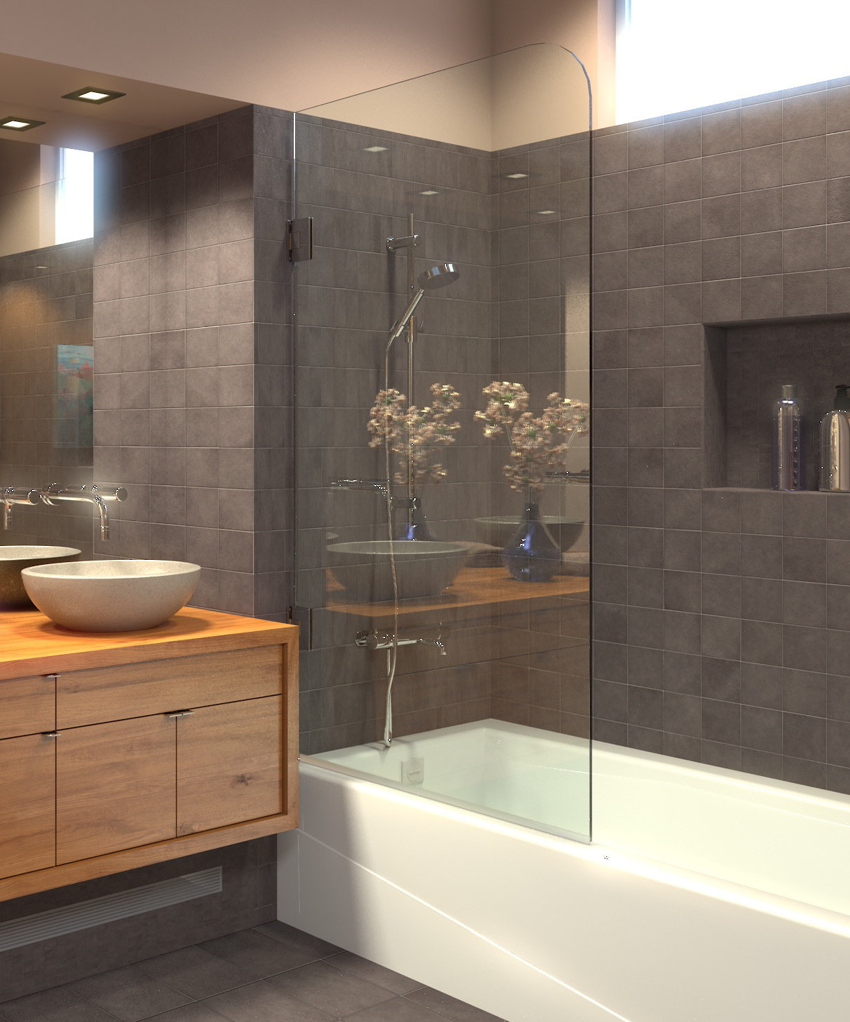 Ark Showers Round Glass Top Corner 33 5 X 60 Hinged Frameless