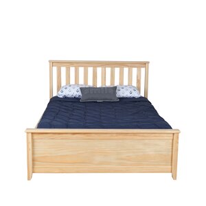 Solid Wood Full Platform Bed with Trundle Frame