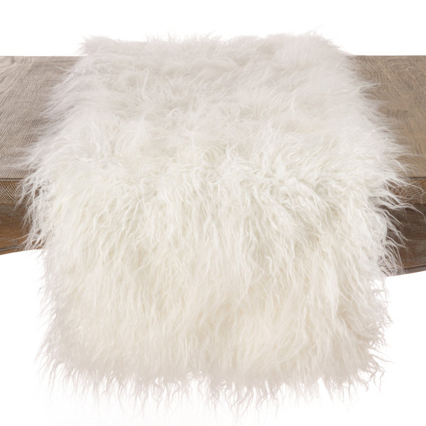Lawless Faux Fur Table Runner by Rosdorf Park