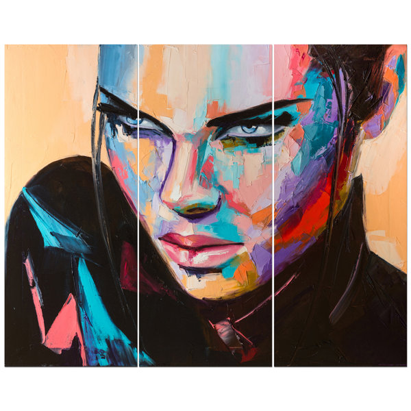 East Urban Home Woman Portrait Games Are Over Oil Painting Print