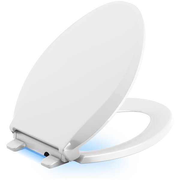 Cachet Nightlight Quiet-Close with Grip-Tight Elongated-Front Toilet Seat by Kohler