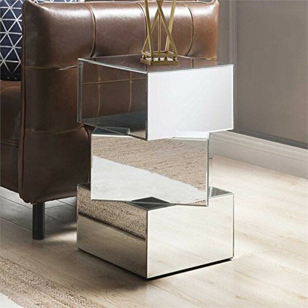 Shumway Mirror And Glass End Table By Orren Ellis