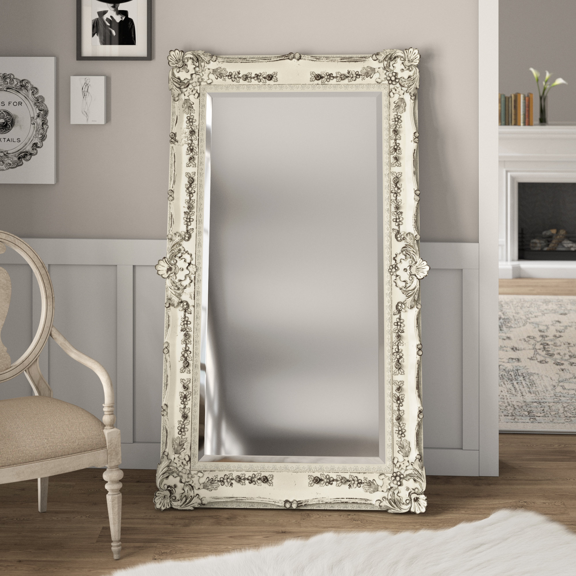 One Allium Way Antique Full Length Mirror Reviews Wayfair