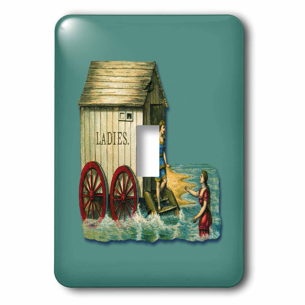 Victorian Era Ladies Changing Room On The Beach 1 Gang Toggle Light Switch Wall Plate