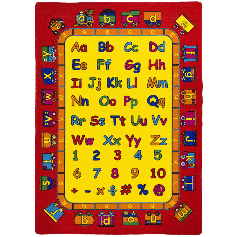 red kids rug